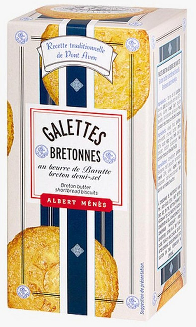 프랑스 알베르메네 Albert Ménès Galettes Bretonnes 소금 버터 두꺼운 브르타뉴 갈레트 쿠키 160g, 4개