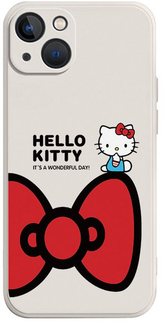 빨간 리본 키티 아이폰 갤럭시 핸드폰 케이스