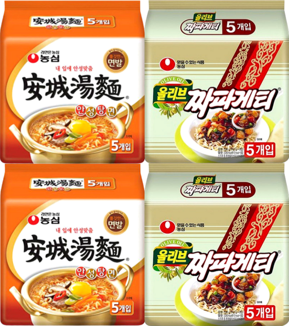 짜파게티 10개 + 안성탕면 10개 총20봉, 1개
