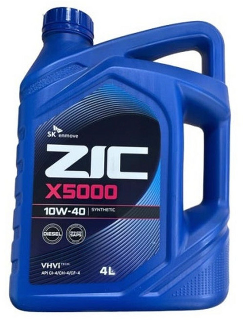 ZIC 지크 X5000 10W40 4리터, 1개, 4ml