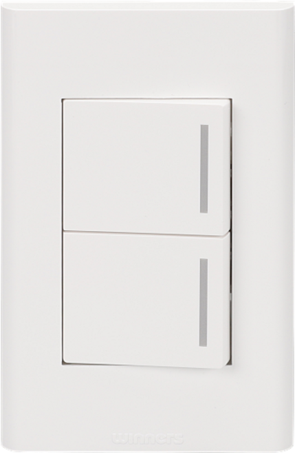 주택 화이트 상가 조명 전기스위치 2구 전등스위치, 1개