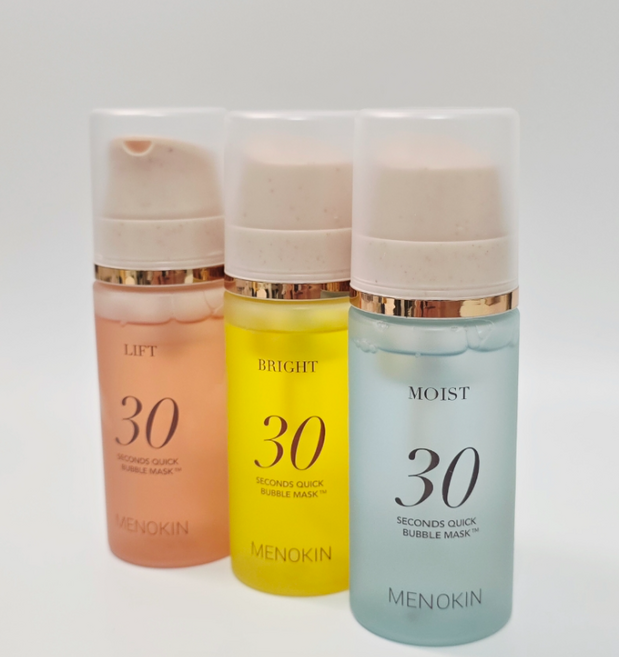 [선물 상자] 메노킨 30초 퀵 버블 팩 마스크 모이스트 + 브라이트 + 리프트 세트, 1개, 285ml