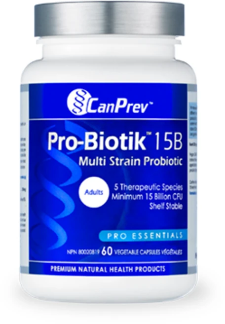 캐나다 프로 바이오틱 150억 CFU 천연 장내 세균총 회복 5가지 박테리아 위장 60 식물성 캡슐 Canada Canprev Pro Biotik 15B 60vcap, 프로 바이오틱 150억 60정 x 1병, 60정, 1개 - 쿠팡