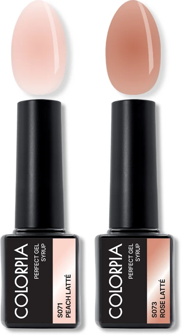 칼라피아 원스텝 퍼펙트젤 시럽 젤네일 세트, 1세트, 09. 피치라떼+로즈라떼 - 쿠팡