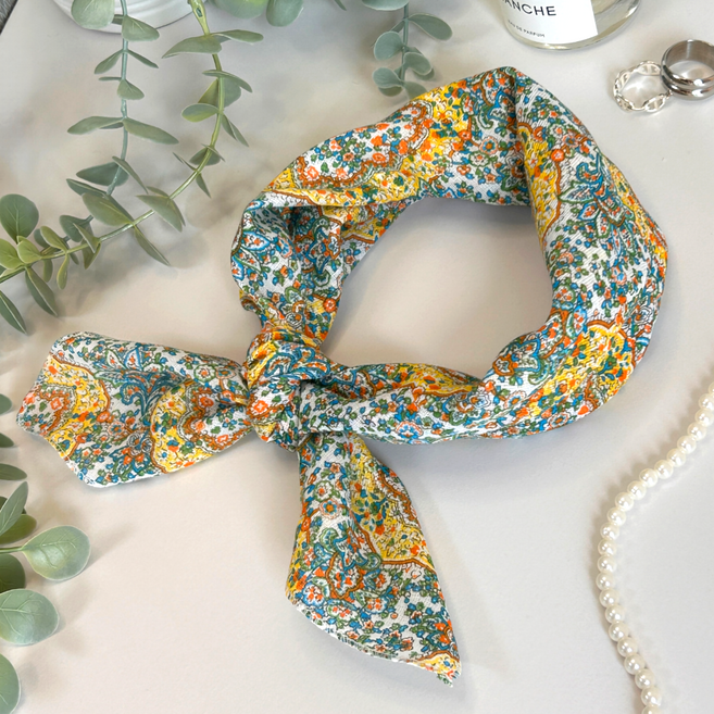 라코아 국산 면 여성 쁘띠 스카프 손수건 여름 등산 두건