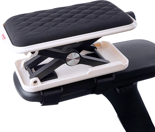 홈앤툴즈 의자 팔걸이 높이조절 팔받침대 쿠션, 화이트 1개