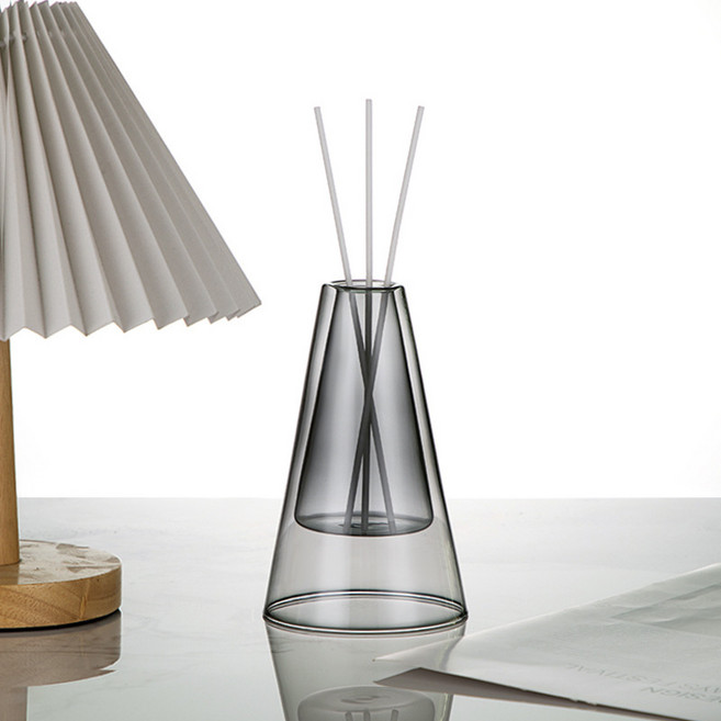 [WRR] 엔틱 디퓨져 용기 2color 화병 꽃병 공병 인테리어소품, 그레이, 1개, 178ml