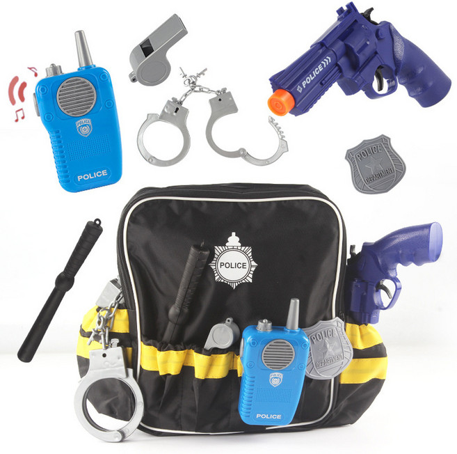 兒童消防員角色扮演玩具套裝, KN512警察書包套裝0.3kg, 1個