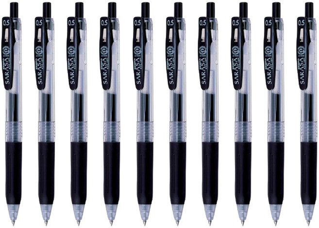 JJ15-BK 사라사 클립 0.5 (블랙) ZEBRA, 10개