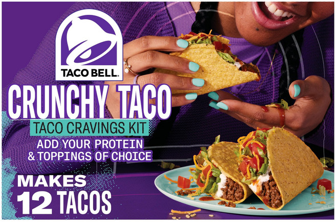 타코벨 시즈닝 믹스 Taco Bell Crunchy Taco Cravings Kit with 12 Crunchy Taco Shells Taco Bell Mild Sauce & S, 1개