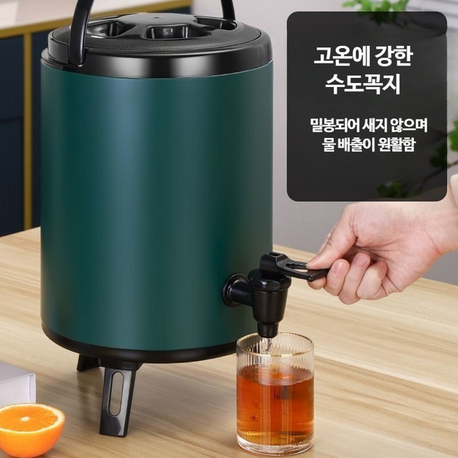 업소용 전기물끓이기 대용량 전기육수통 전기물통 보온물통 온수통 6L~12L 304스테인리스 뷔페 급식실, 실버 6L