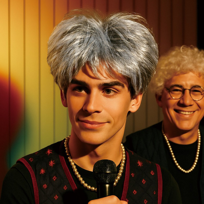 파티쇼 할아버지 가발 코스프레 파티 용품, 단품