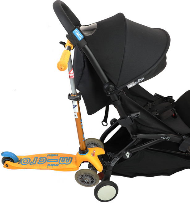 루넬 킥보드 유모차걸이 밴드형, 1개, 블랙