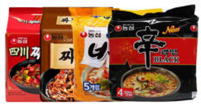 농심 순한너구리 120g 5입 1개 + 사천짜파게티 137g+짜왕 134g+신라면 블랙 134g 각 4개 (총 17개), 17개