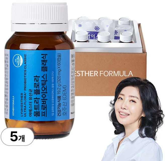 [본사직영 / 냉장배송] 여에스더 유산균 클래식 (1병 2개월분), 5개, 60정 - 쿠팡