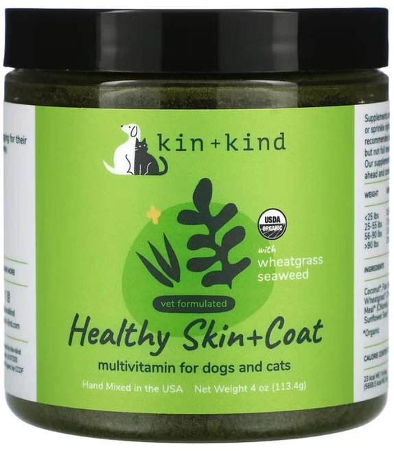킨카인드 고양이 강아지 영양제 건강한 피부 털 113.4g 반려견 반려묘 비타민 아연 엽산 티아민, 피부/피모, 기본, 1개 - 쿠팡