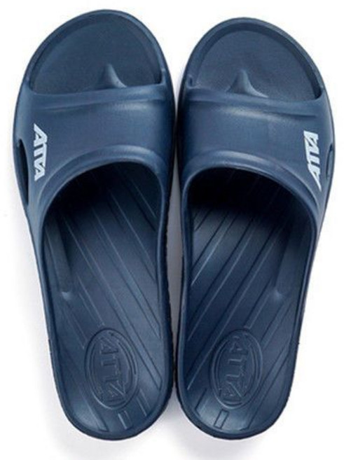 ATTA 拖鞋 專為人體工學設計 健康EVA足弓支撐 扁平足男女夏季防滑拖鞋 ET7, 深藍色【扁平足福音】,10碼【建議43至44】