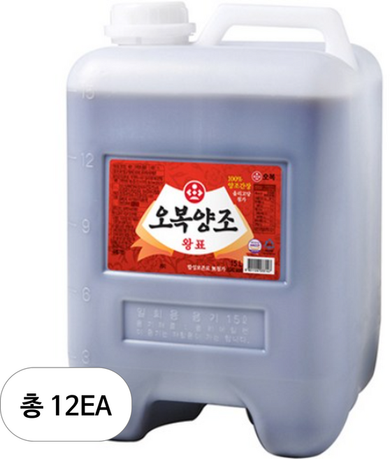 오복 왕표 양조간장, 15L, 12개