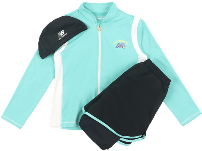 뉴발란스 키즈 여아 래쉬가드 셋업 NK9RE2101G