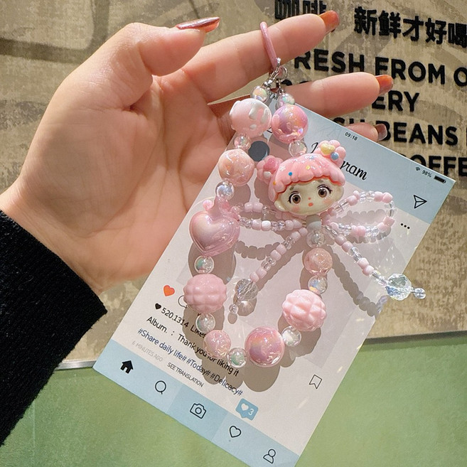 아이실린 다양한 스마트폰 손목 스트랩 투명 하트 키링 (34종), 1개, A-07