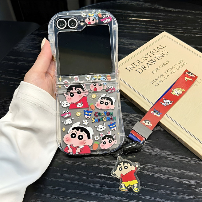갤럭시z플립5 z플립6 z플립7 투명 실리콘 캐릭터 핸드폰케이스