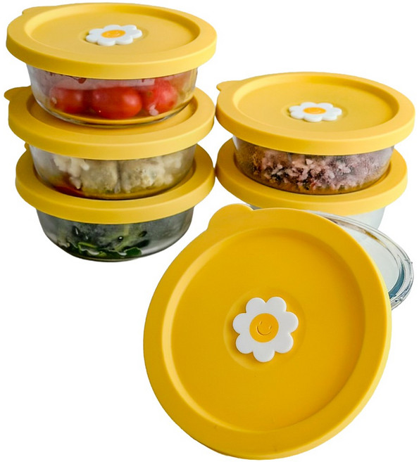 살다 스마일 한끼밥 보관용기 6p 세트, 단품, 1세트