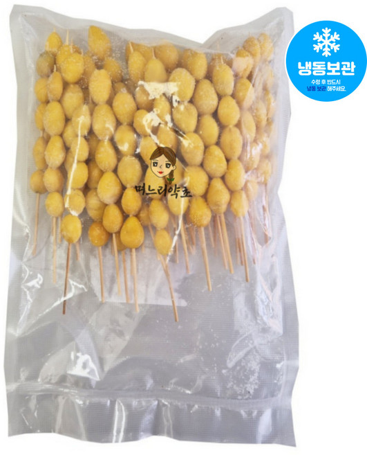 은행꼬치 400g 40개 며느리약초 깐은행 은행알, 자숙(쪄서 얼린)은행꼬치, 1개