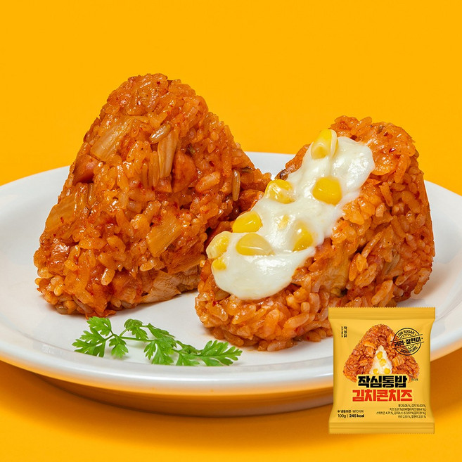 작심닭 작심통밥 귀리주먹밥 김치콘치즈, 10개, 100g