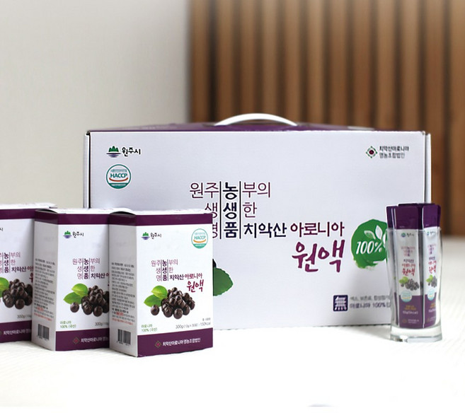 국내산 치악산 아로니아 원액 스틱 농축액 눈건, 900g