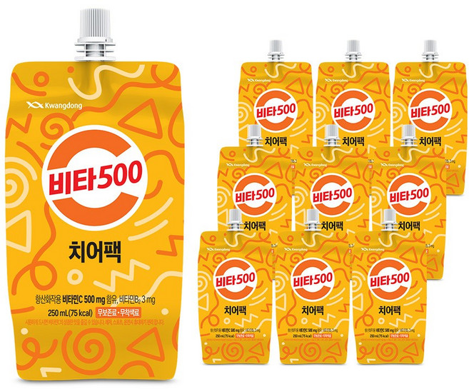 광동 비타500 치어팩 250ml x 10입, 10개