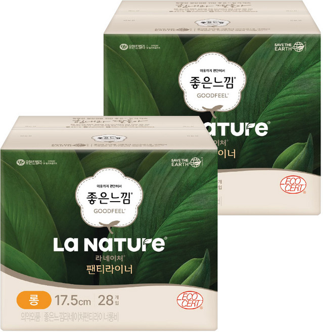 라네이처 팬티라이너 롱 28개입 X5, 28매, 2개