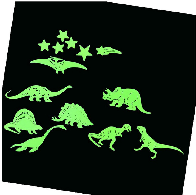 야광 스티커 공룡 다이어리꾸미기 야광테이프 아이방스티커