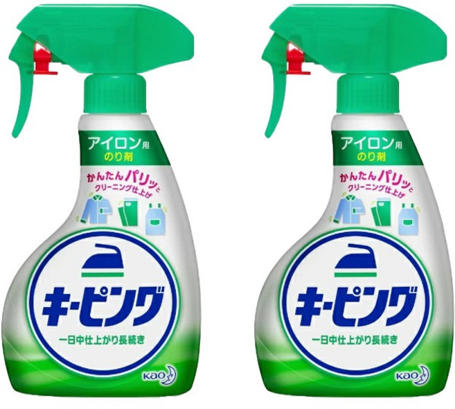카오 키핑 다림질용 풀 스프레이 400ml x 2개, 그린