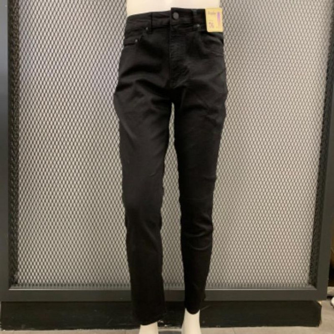 뱅뱅 봄 여름 남성 밑위 긴 레귤러핏 사방스판 블랙진