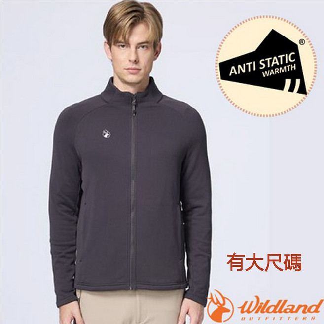 Wildland 男士保暖輕量四彈性抗靜電中層外套 登山健行