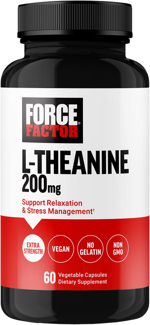 Force Factor L-茶胺酸 200毫克 素食膠囊, 1個, 60錠