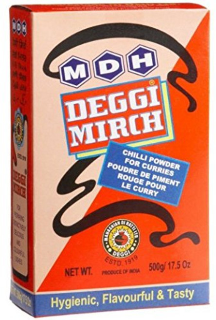 MDH 데기 미르치 커리용 고추 가루 500g MDH Deggi Mirch Chilli Powder for Curries 500 Grams, 1개