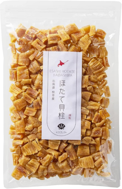 홋카이도산 오호츠크해 말린 대형 가리비 관자 조각 300g, 1개