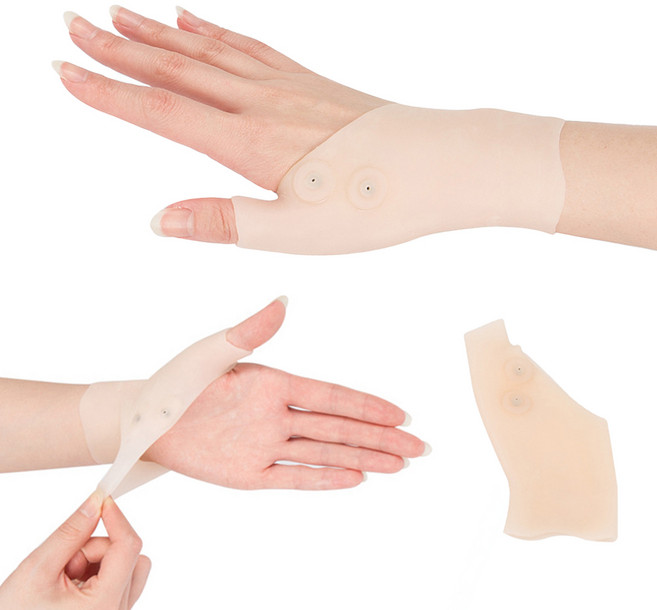 실리콘 엄지손가락 손목보호대 헬스 골프 팔목 얇은 방수 아대 밴드, 기본형, 1개