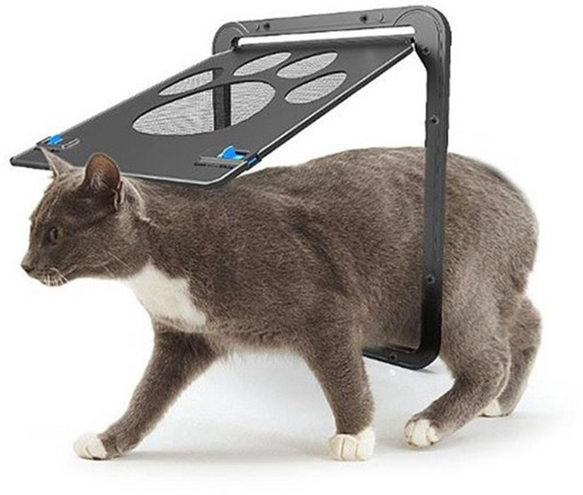 반려동물 스틸 양방향문x1개 방충망 양방향 펫도어, 1개