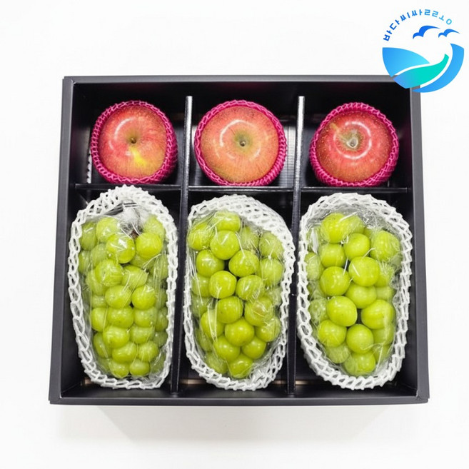 고당도 프리미엄 사과 샤인 혼합 선물세트4호 6과 4.2kg이상 (샤인3개 3kg 사과3개 1.2kg), 1세트