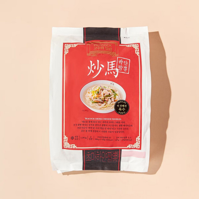 피코크 초마 하얀 짬뽕 1280g, 1.28kg, 8개