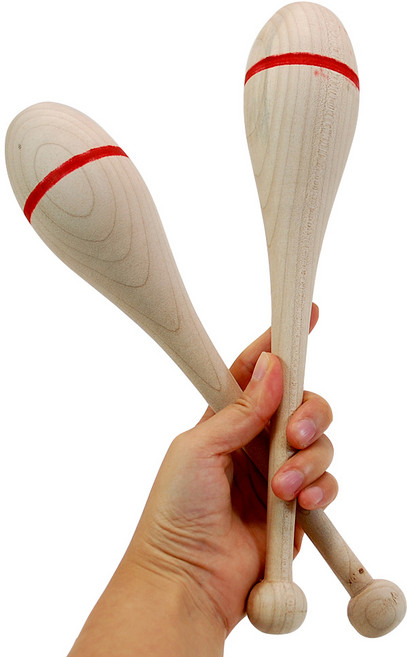 나무 곤봉 소 2개 1세트/국산 운동회 어린이집 학교