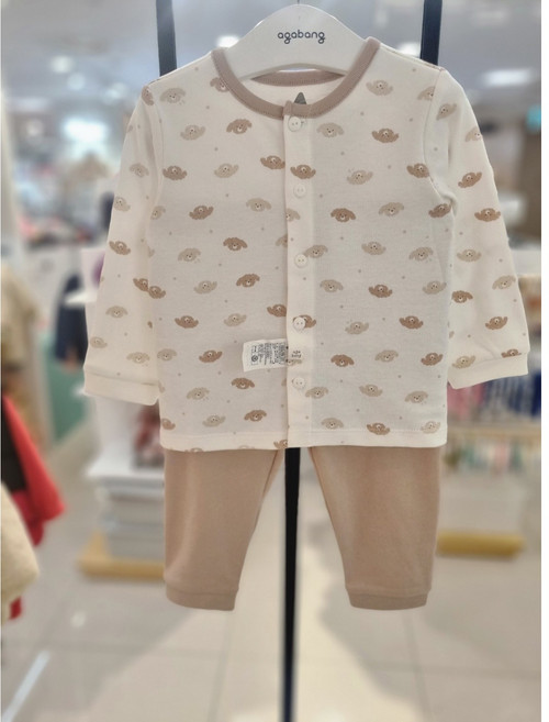 아가방[동아쇼핑점] 40%할인 봄신생아 출산선물@사계절 무형광 유아 남자아기@실내복 일상복 긴팔내의 / 백일 돌선물/ 귀여운 울집강아지 부드럽고 은은한컬러감 푸푸내의