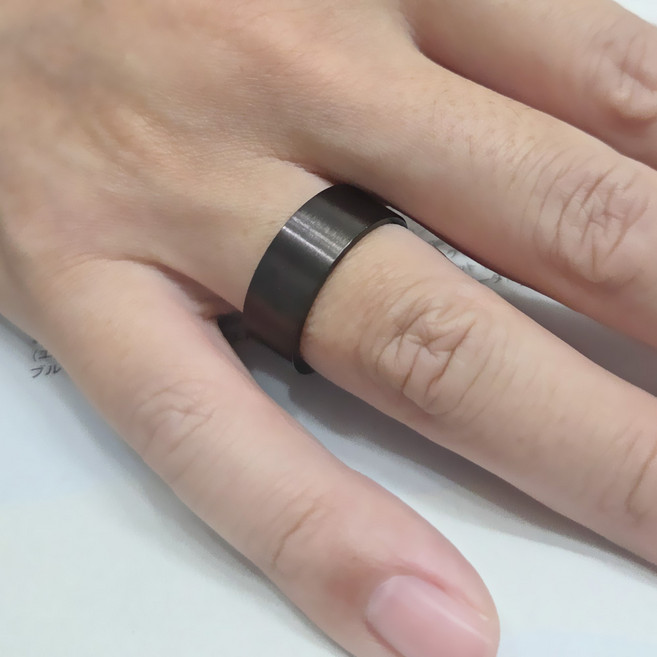 [골드러쉬] R204 반지 남녀공용 스틸반지 8mm 커플링 검정 빈티지 엔틱패션링