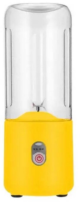 Zai Xiao 500Ml 휴대용 블렌더 6 블레이드 Usb 충전식 신선한 과일 주스 믹서 전기 쉐이크 컵 귀여운 스무디 아이스 C, [02] YELLOW, 02 yellow