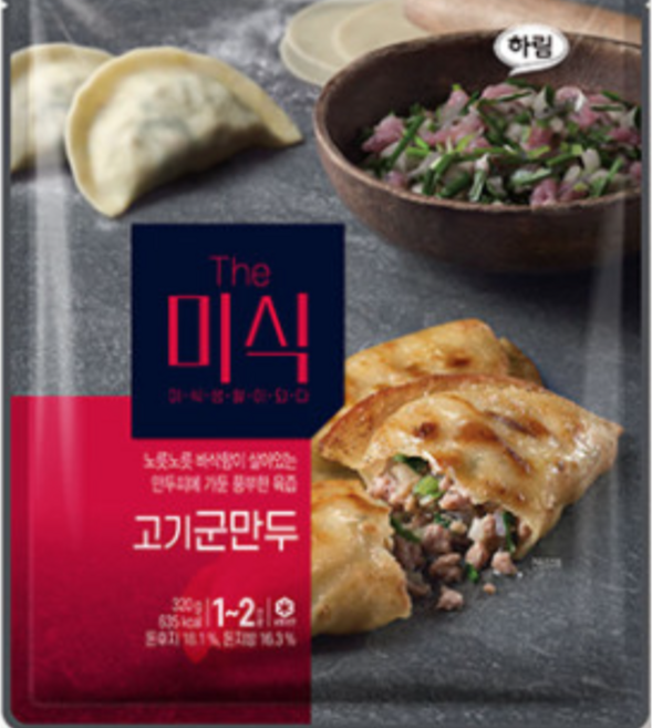 하림 더미식 고기군만두, 4개, 320g