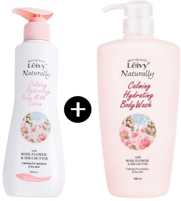Leivy 레이비 런던로즈 로션 1개 + 워시 1개, 500ml