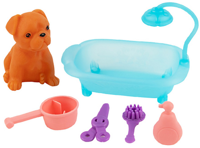 미니펫하우스 유아 애완동물 돌보기 소꿉놀이 어린이 펫키우기 완구, 강아지, 1개