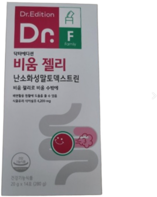 닥터에디션 비움젤리 14포 난소화성 말토덱스트린 식이섬유, 1개, 280g